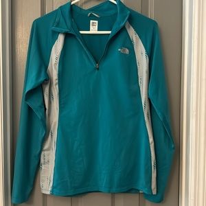 Teal North Face zip up